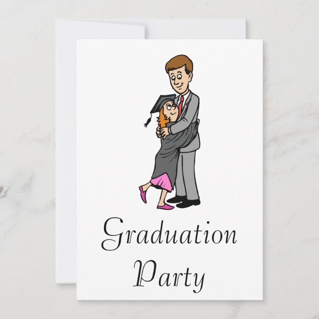 Invitation Père et fille diplômée (Devant)