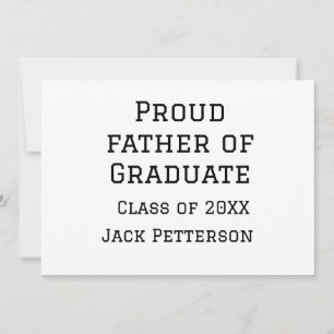Invitation Père fier de la promotion de 20XX ajoutez le nom
