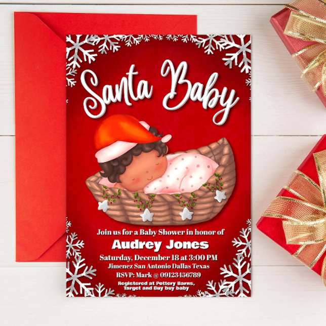 Invitation Père Noël Baby - Baby shower (Créateur téléchargé)