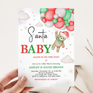 Invitation Père Noël Baby Christmas Baby shower