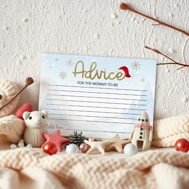 Invitation Père Noël Baby Christmas Baby shower Conseils Cart (Créateur téléchargé)