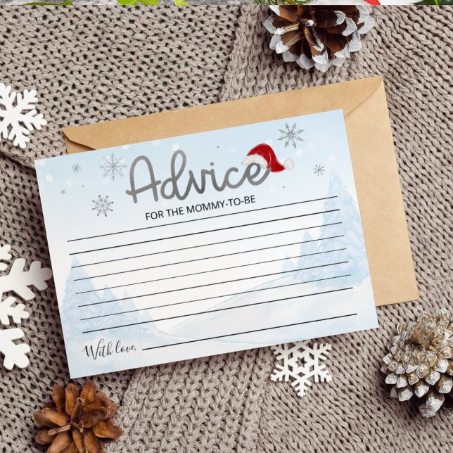 Invitation Père Noël Baby Christmas Baby shower Conseils Cart (Créateur téléchargé)