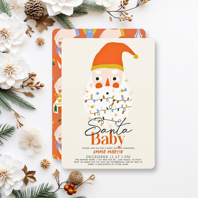 Invitation Père Noël Baby Christmas Holiday Baby shower (Créateur téléchargé)
