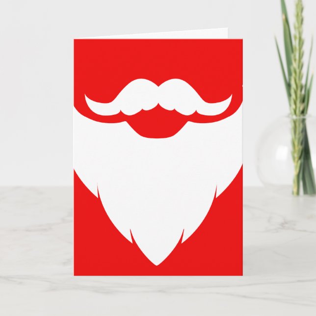 Invitation Père Noël barbe Père Noël fête de la venue (Devant)