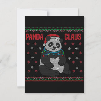 Invitation Père Noël de Noël Pand| Conception de Panda Mignon
