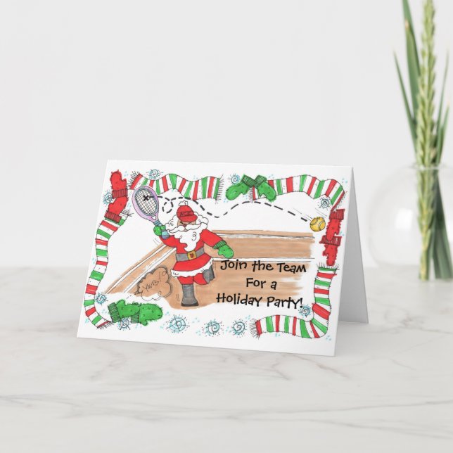 Invitation - Père Noël Devant La Cour (Devant)