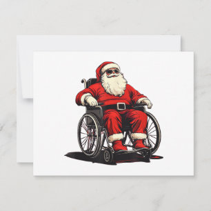 Invitation Père Noël en lunettes de soleil dans un fauteuil r