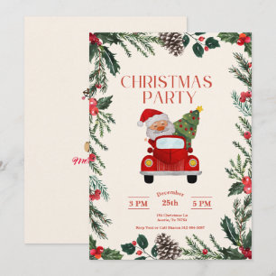 Invitation Père Noël Joyeux Noël