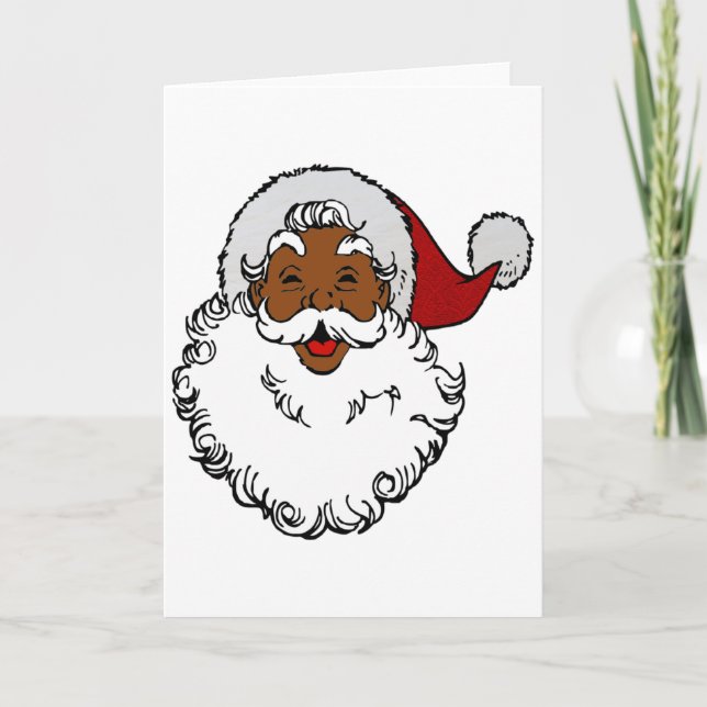 Invitation Père Noël noir africain Noël (Devant)