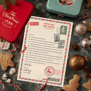 Invitation Père Noël Personnalisé du Centre de Poste du Pôle