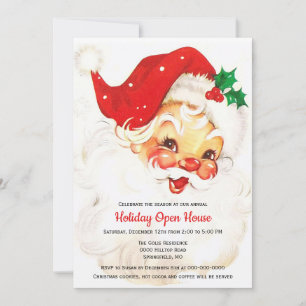 Invitation Père Noël Rétro Noël