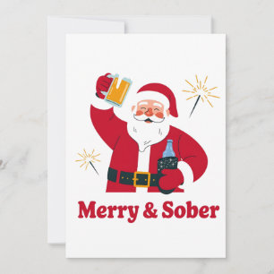 Invitation Père Noël sobre sobriété Noël Xmas sobre