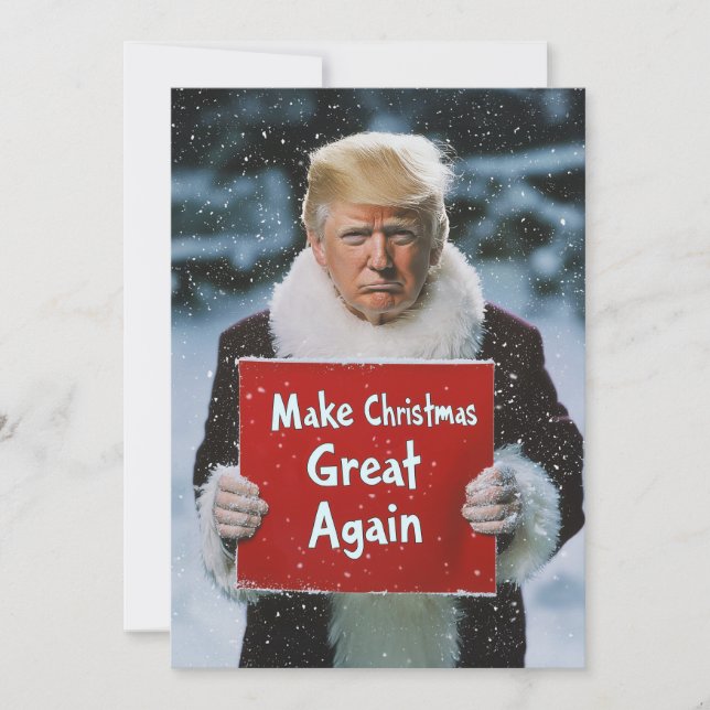 Invitation Père Noël Trump : "Rendre sa grandeur à Noël" (Devant)
