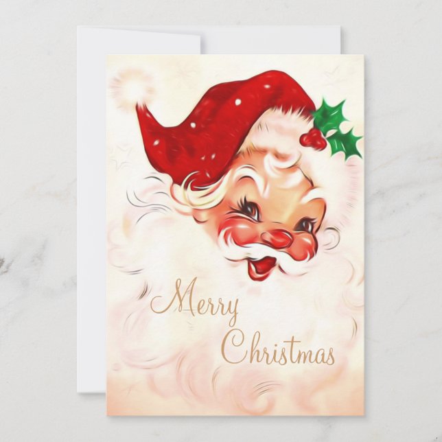 Invitation Père Noël Vintage 4 (Devant)