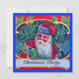 INVITATION PÈRE NOËL VINTAGE CHRISTMAS PARTI