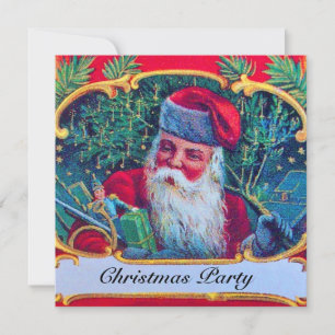 INVITATION PÈRE NOËL VINTAGE CHRISTMAS PARTI