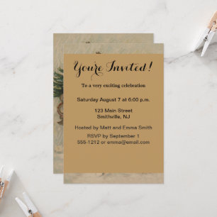 Invitation Père Noël Vintage Neige Arbre de Noël