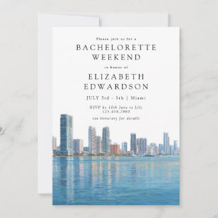 Invitation Période de célibat à Miami avec vue sur la skyline