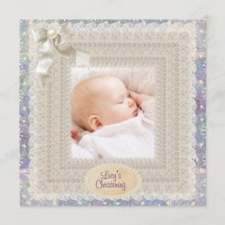 Invitation Perles de dentelle d'ivoire Pink violet filles Pho