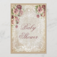 Perles de roses et baby shower chics minables de