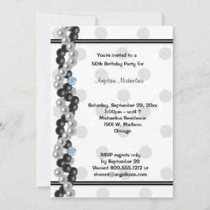 Invitation Perles, Diamants Et Pois