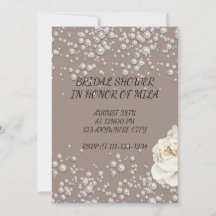 Perles élégante douche nuptiale moderne, mariage