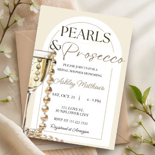 Invitation Perles Élégantes Et Fête des mariées De Poursuites