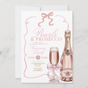 Invitation Perles et Fête des mariées de la corbeille rose Pr