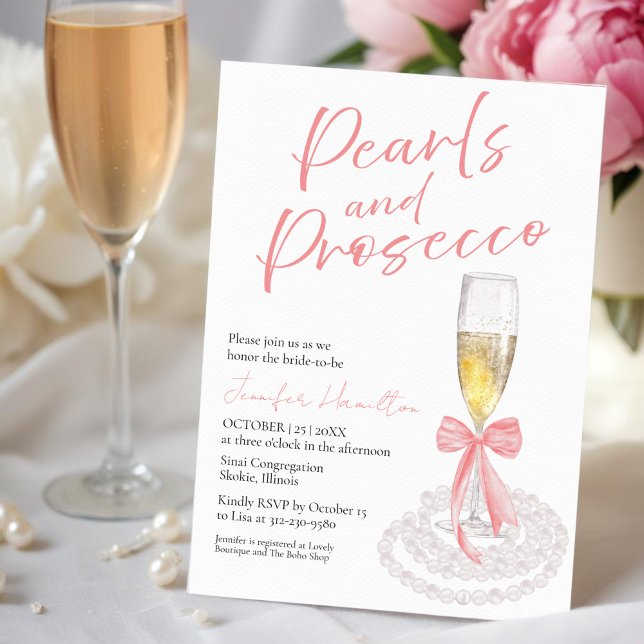 Invitation Perles et poursuites | Fête des mariées de l'aquar (Créateur téléchargé)