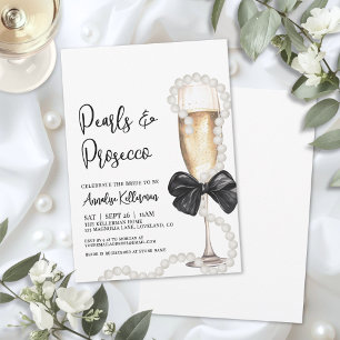 Invitation Perles et Prosecco : Enterrement de Vie de Jeune F