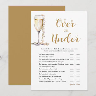 Invitation Perles & Prosecco Au-Dessus ou Au-Dessous Jeu de B