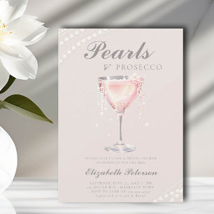 Invitation Perles Prosecco Dusty Fête des mariées de brunch r