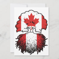 Pérou Drapeau canadien péruvien des racines d'arbr