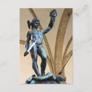 Invitation persée avec la tête de la medusa