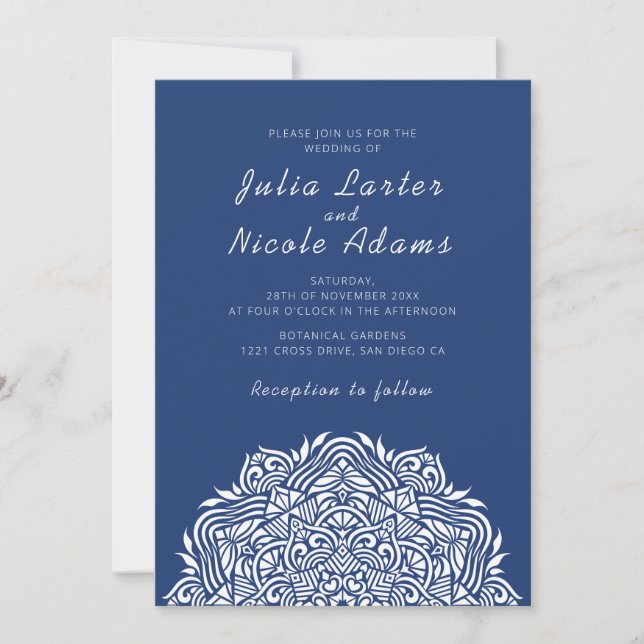 Invitation Persian Jewel Arch Ordinate Mandala Wedding (Devant)