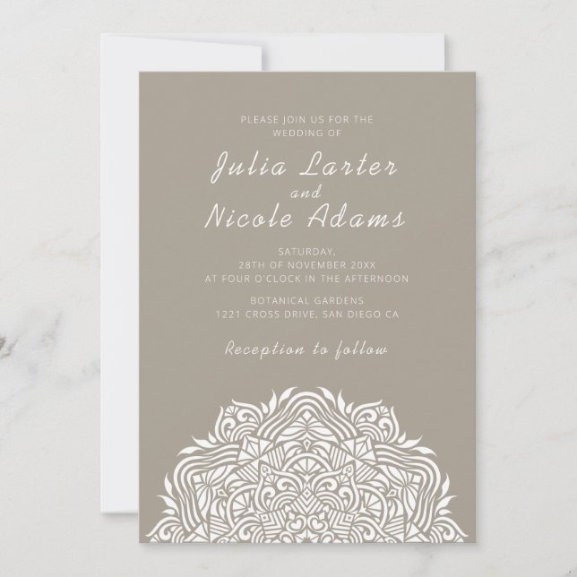 Invitation Persian Jewel Arch Ordinate Mandala Wedding (Devant)