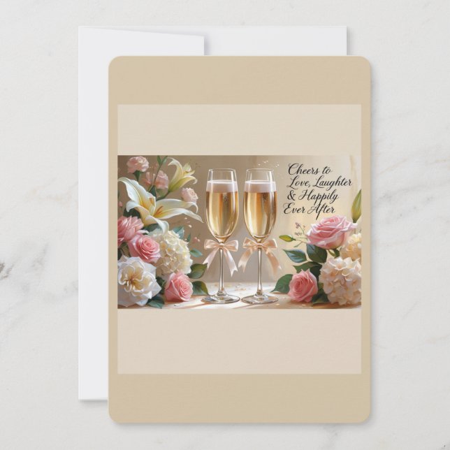 Invitation Personalised Wedding Invitation-Happily Ever After (Devant)