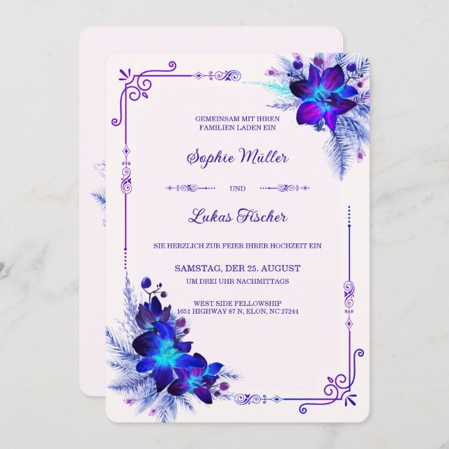 Invitation Personalisierte Hochzeitseinladungen (Devant / Derrière)