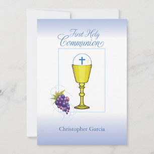 Invitation Personalize Name Boy First Communion Ch