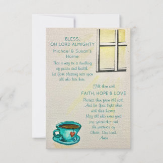 Invitation Personalized Bless This Home – Prayer Card