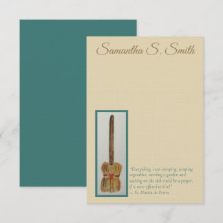 Invitation Personalized Broom - St. Martin de Porres Notecard