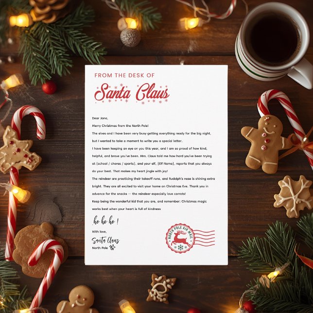 Invitation Personalized Letter From Santa Claus | North Pole  (Créateur téléchargé)