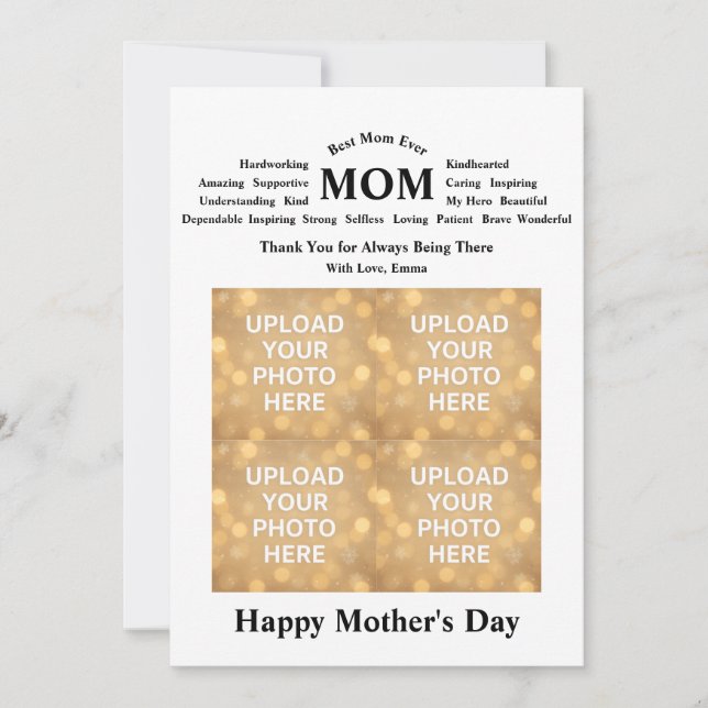 Invitation Personalized Mother’s Day Card (Devant)