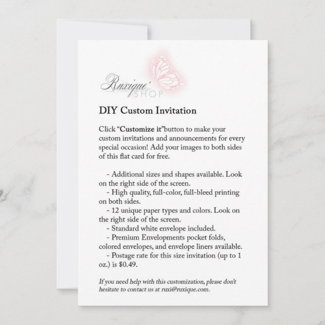 Invitation personnalisable 5x7 à imprimer soi-même (Devant)