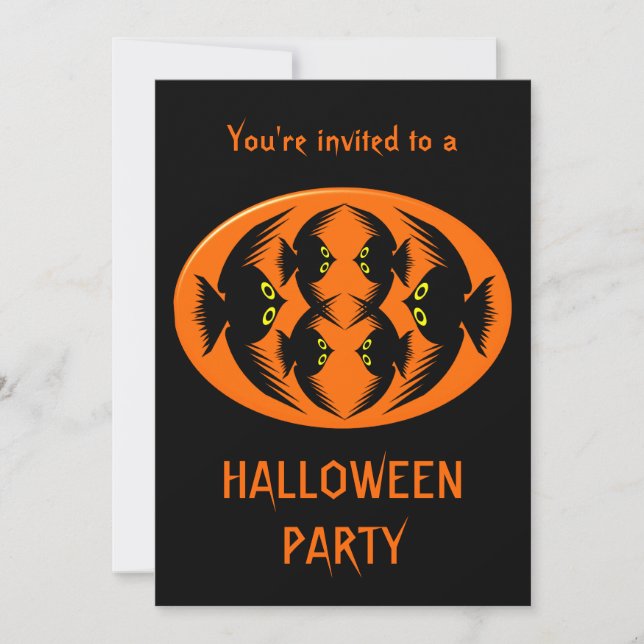 Invitation personnalisable de la partie Halloween (Devant)