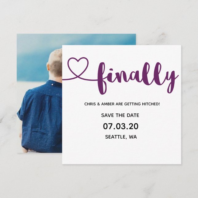 Invitation Personnalisable Finalement. (Devant / Derrière)