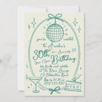 Personnalisable manuscrit 30e anniversaire Invitat