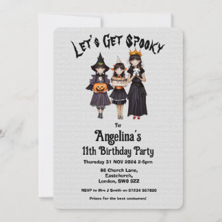 Invitation Personnalisable Obtenons l'anniversaire Éffrayant 