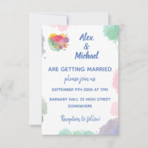 Personnalisable Pastel Aquarelle Aimer Mariage Flo