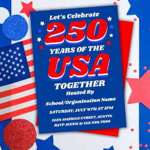 Invitation personnalisable pour la 250e fête patri